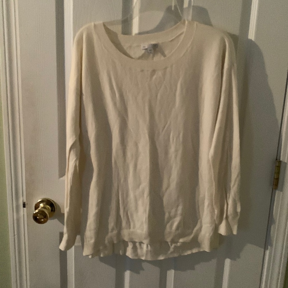 Soft lightweight cream sweater